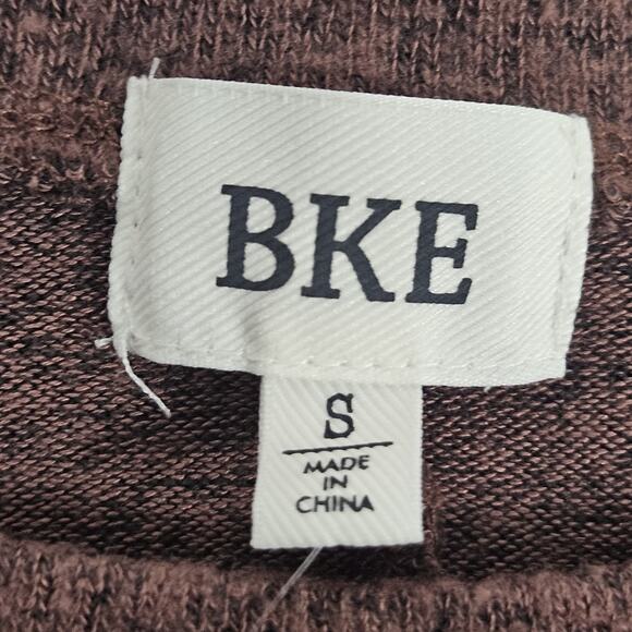 BKE Women Lace Up Top Small Brown Long Sleeve Cold Shoulder 7386S395B - Picture 3 of 10